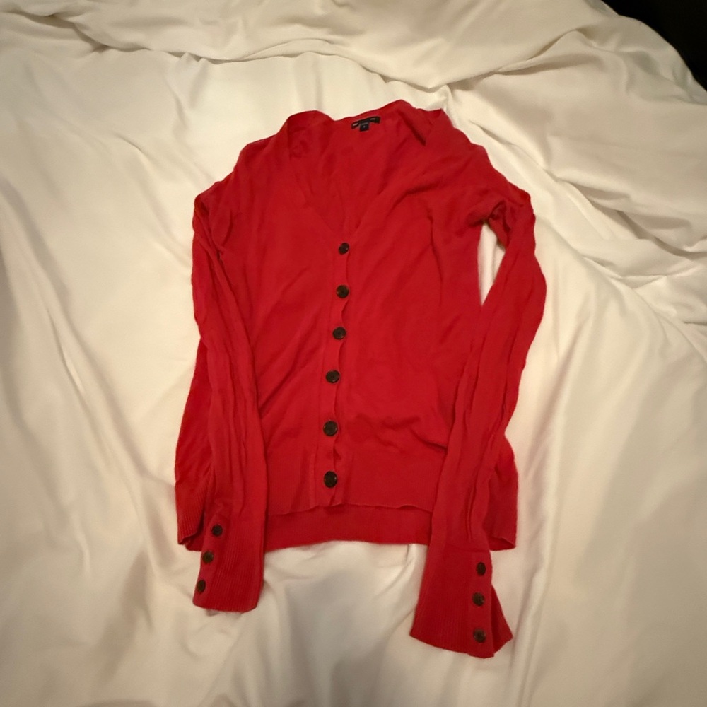 Pink Button-Up Women's Sweater